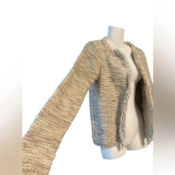 Cocogio Made in Italy Wool Alpaca Blend Tweed Open Front Blazer - Picture 2 of 9